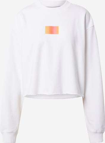 Calvin Klein Jeans Sweatshirt in Wit: voorkant