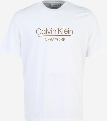 Calvin Klein Big & Tall Tričko – bílá: přední strana