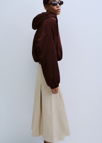 MANGO Skirt 'Sia' in Beige