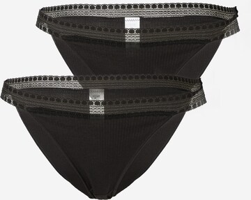 Slip 'GO Ribbed' di SLOGGI in nero: frontale