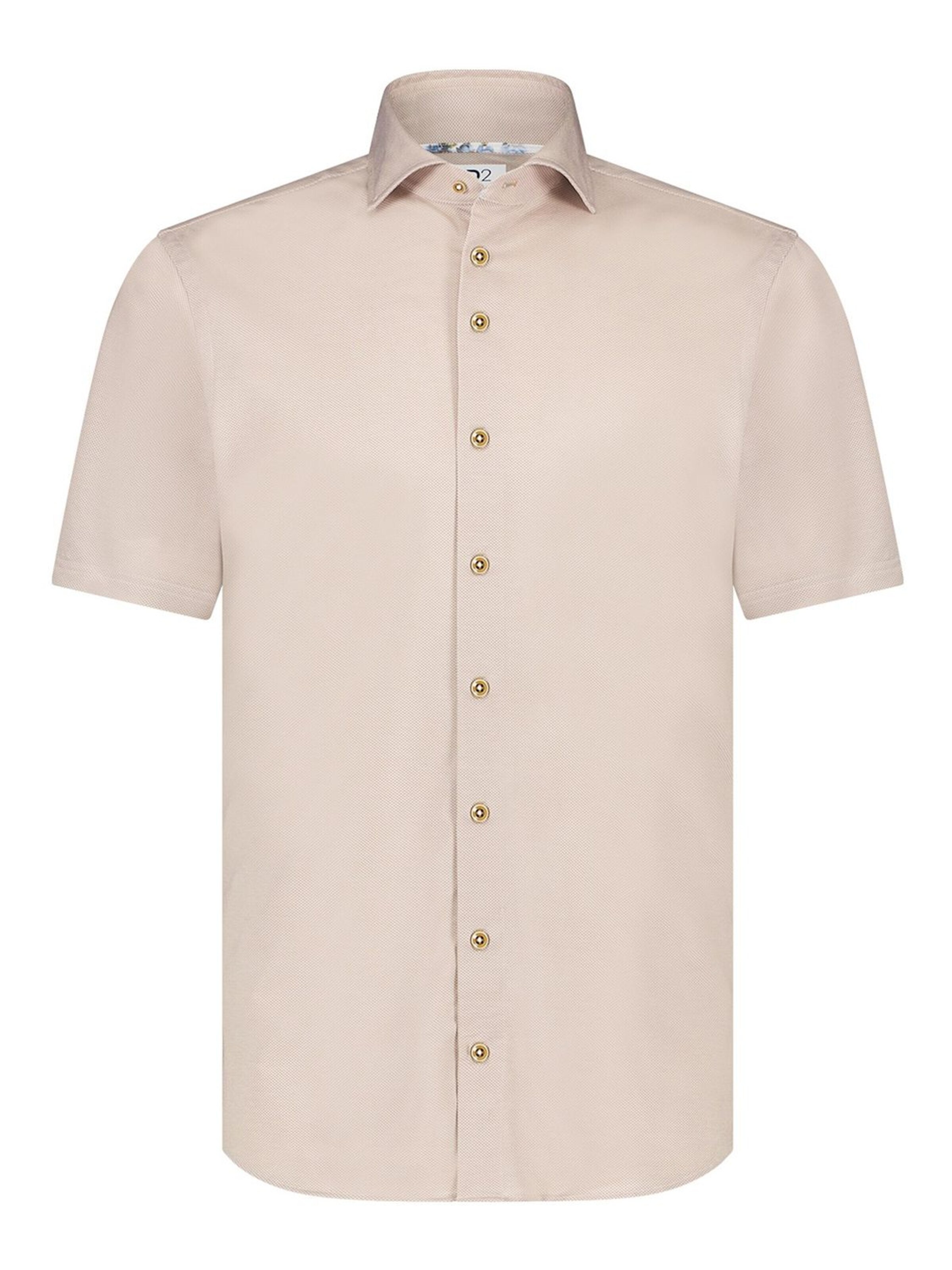 R2 Amsterdam Regular fit Overhemd in Beige: voorkant