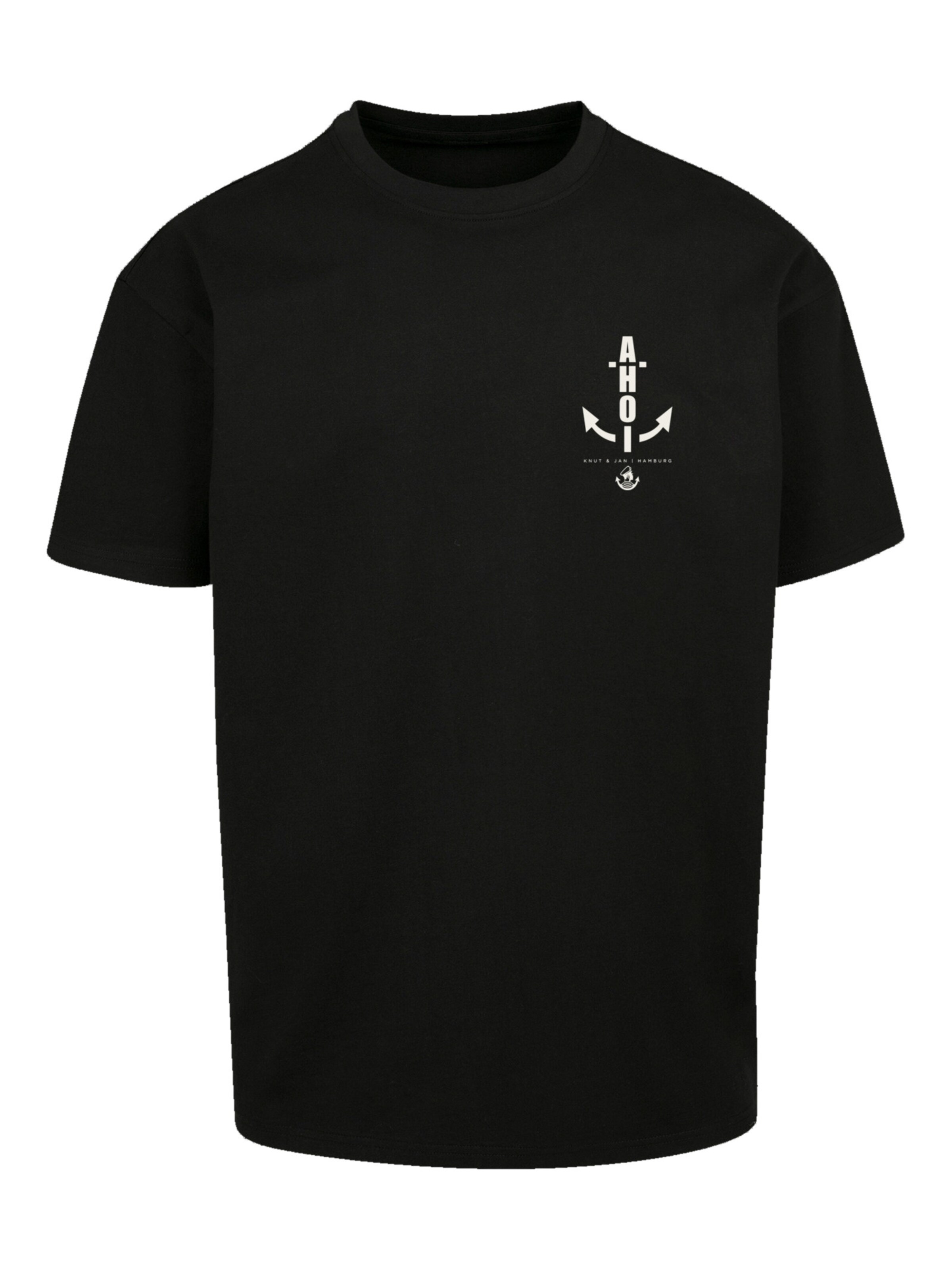 T-Shirt 'Ahoi Anker' F4NT4STIC en noir : devant