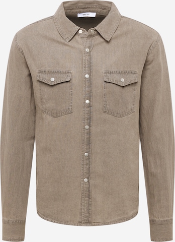 ABOUT YOU Button Up Shirt 'Selim' in Grey: front