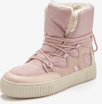 LASCANA - Botas de nieve en rosa: frente