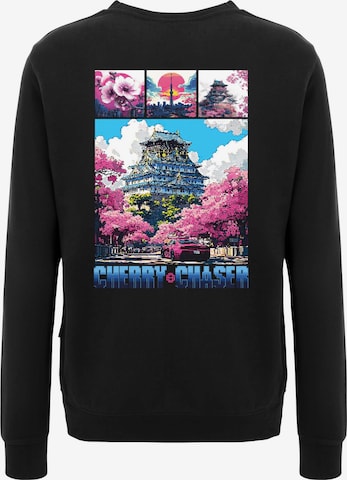 Oldskull Sweatshirt 'Retro Cherry Chaser Logo Graphic' in Schwarz: Vorderseite