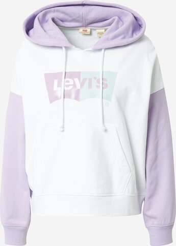 LEVI'S ® Collegepaita 'Graphic Authentic Hoodie' värissä valkoinen: edessä