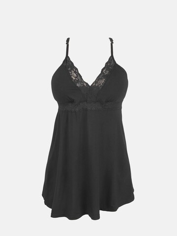 ORGANZA Lingerie Negligée 'Bequemes Negligé'‌‌ in Schwarz: Vorderseite