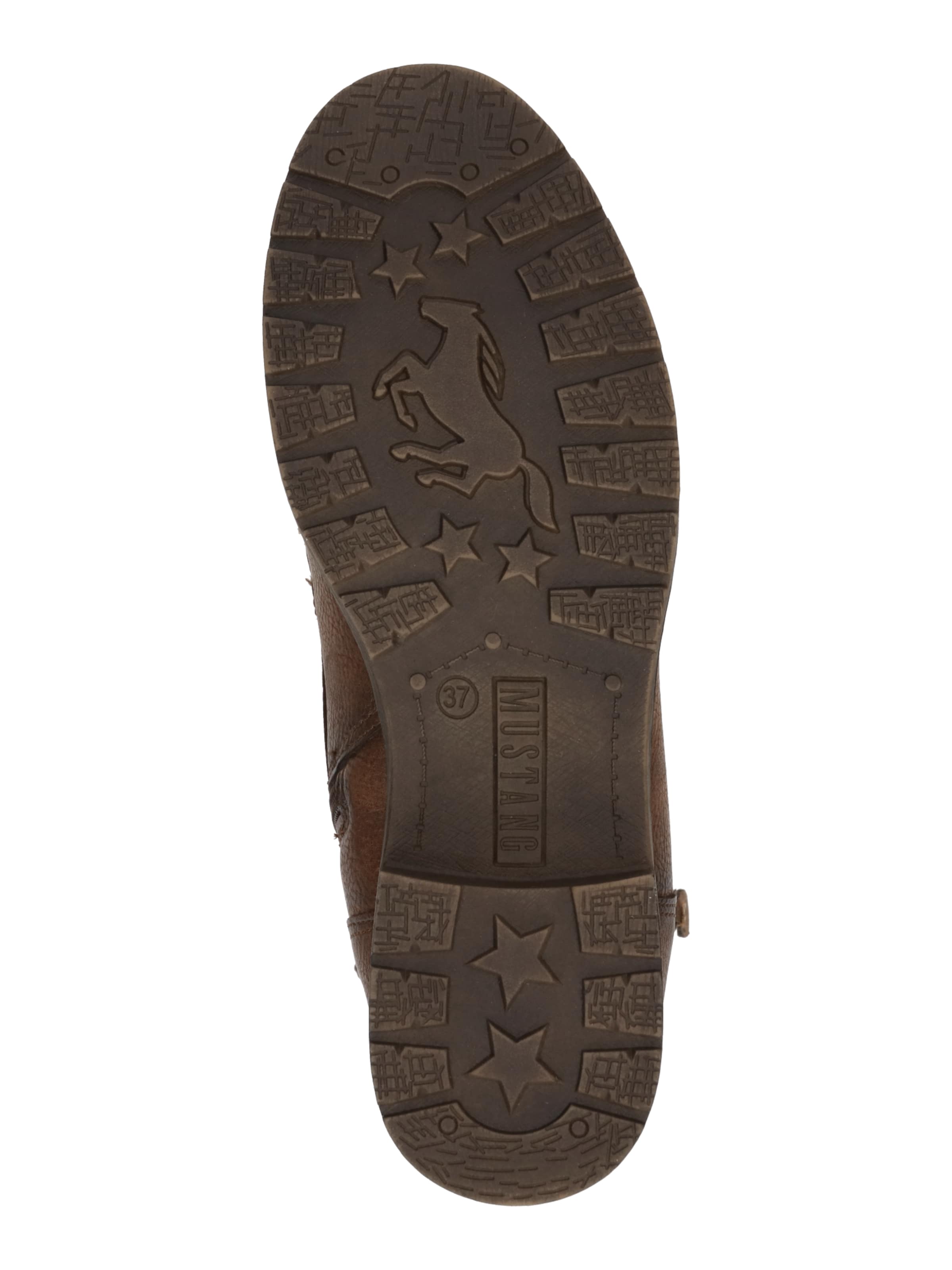 MUSTANG Ниски ботуши с връзки 'Elfi' в кафяво