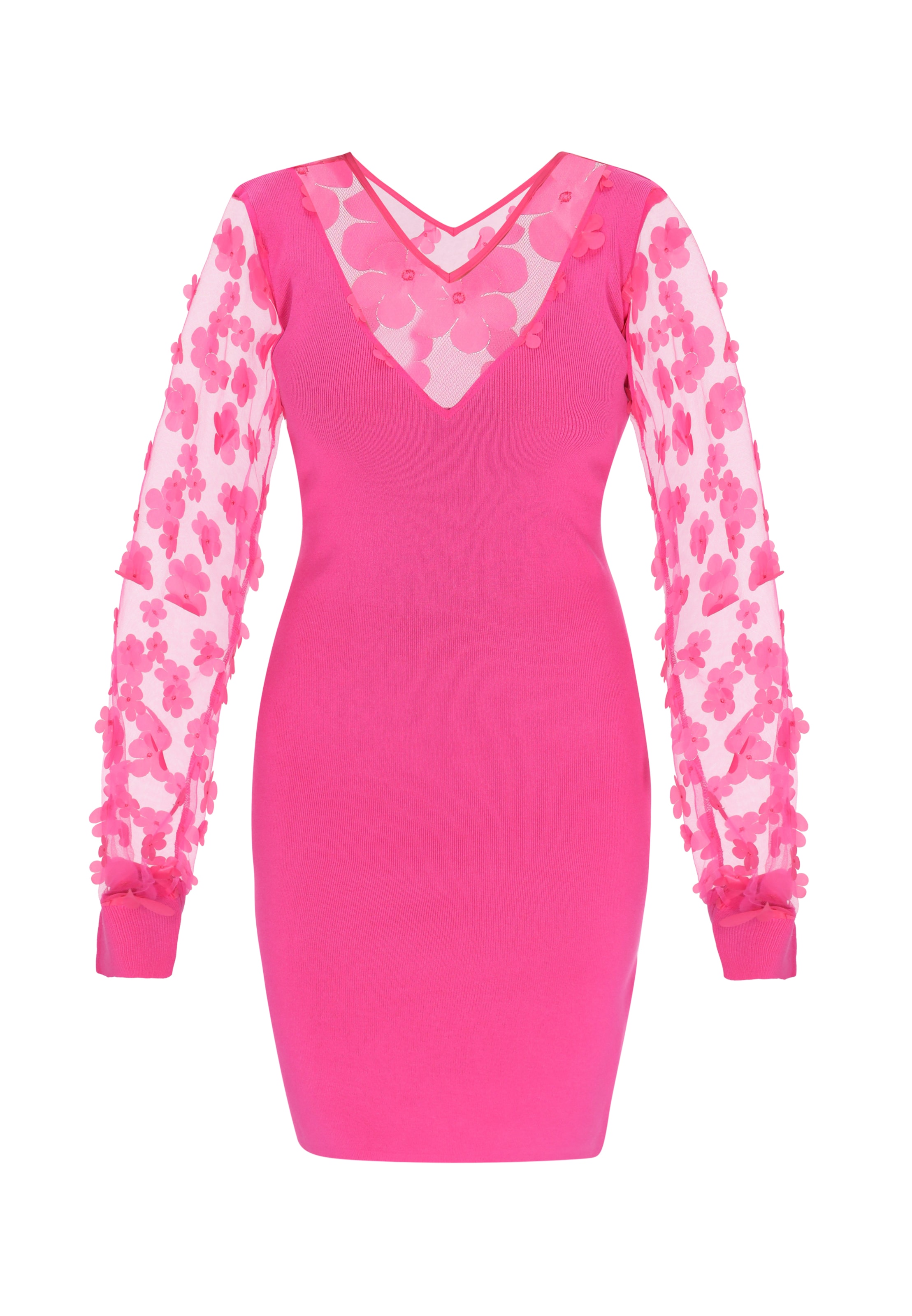faina Коктейльное платье в Ярко-розовый: спереди