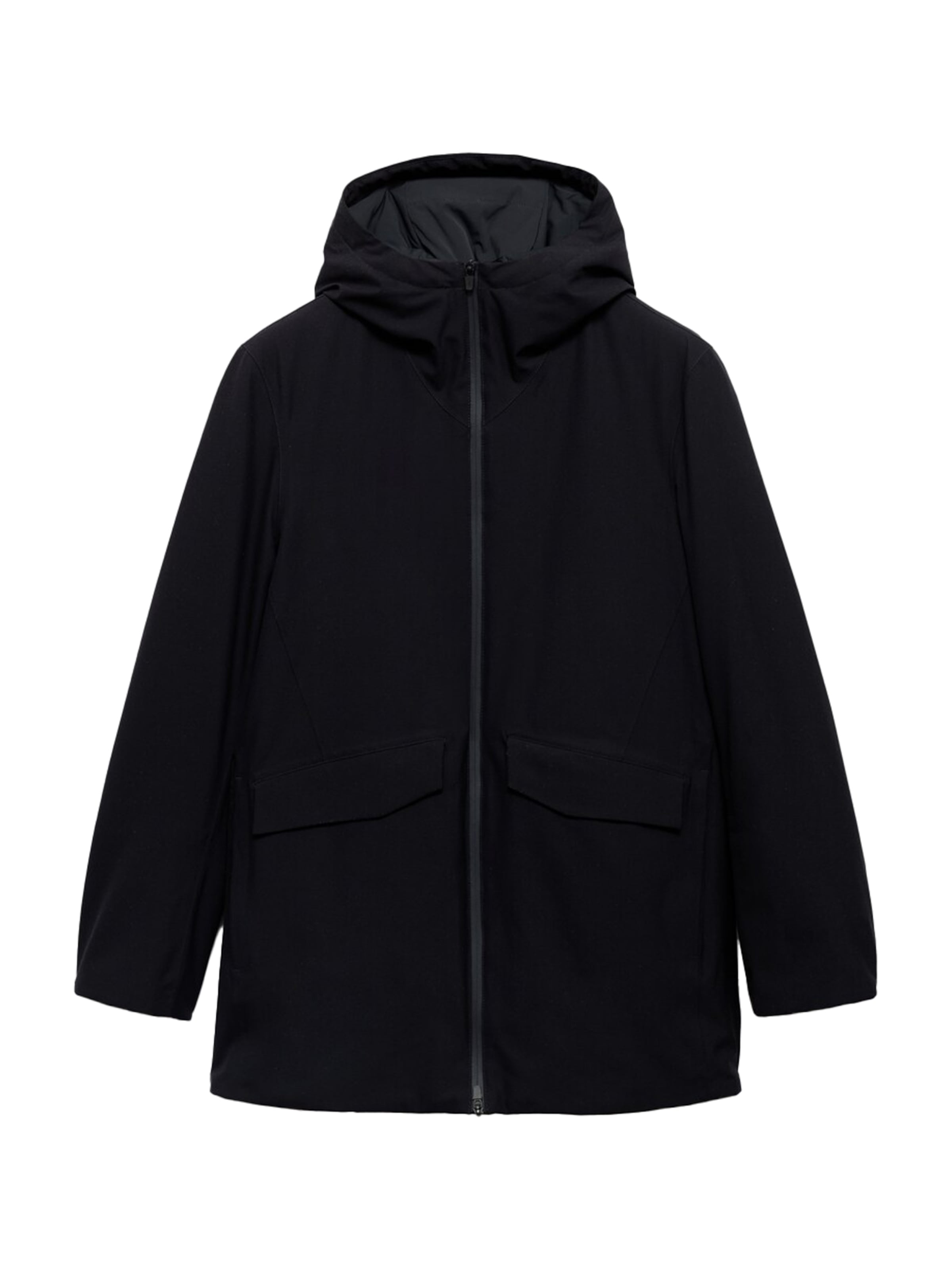 MANGO MAN Tussenparka &#x27;Interval&#x27; in Zwart: voorkant