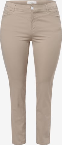 BRAX Slimfit Broek in Beige: voorkant