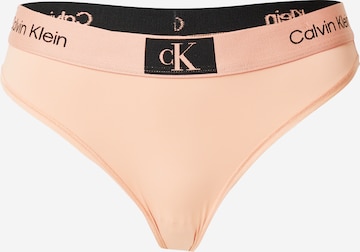 String Calvin Klein Underwear en rose : devant