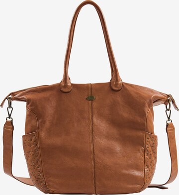 DreiMaster Vintage Shopper in Bruin: voorkant