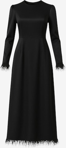 fashionshowcase Abendkleid 'Feather Grace' in Schwarz: Vorderseite