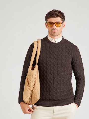 Only & Sons Sweater 'ONSKicker' in Brown: front