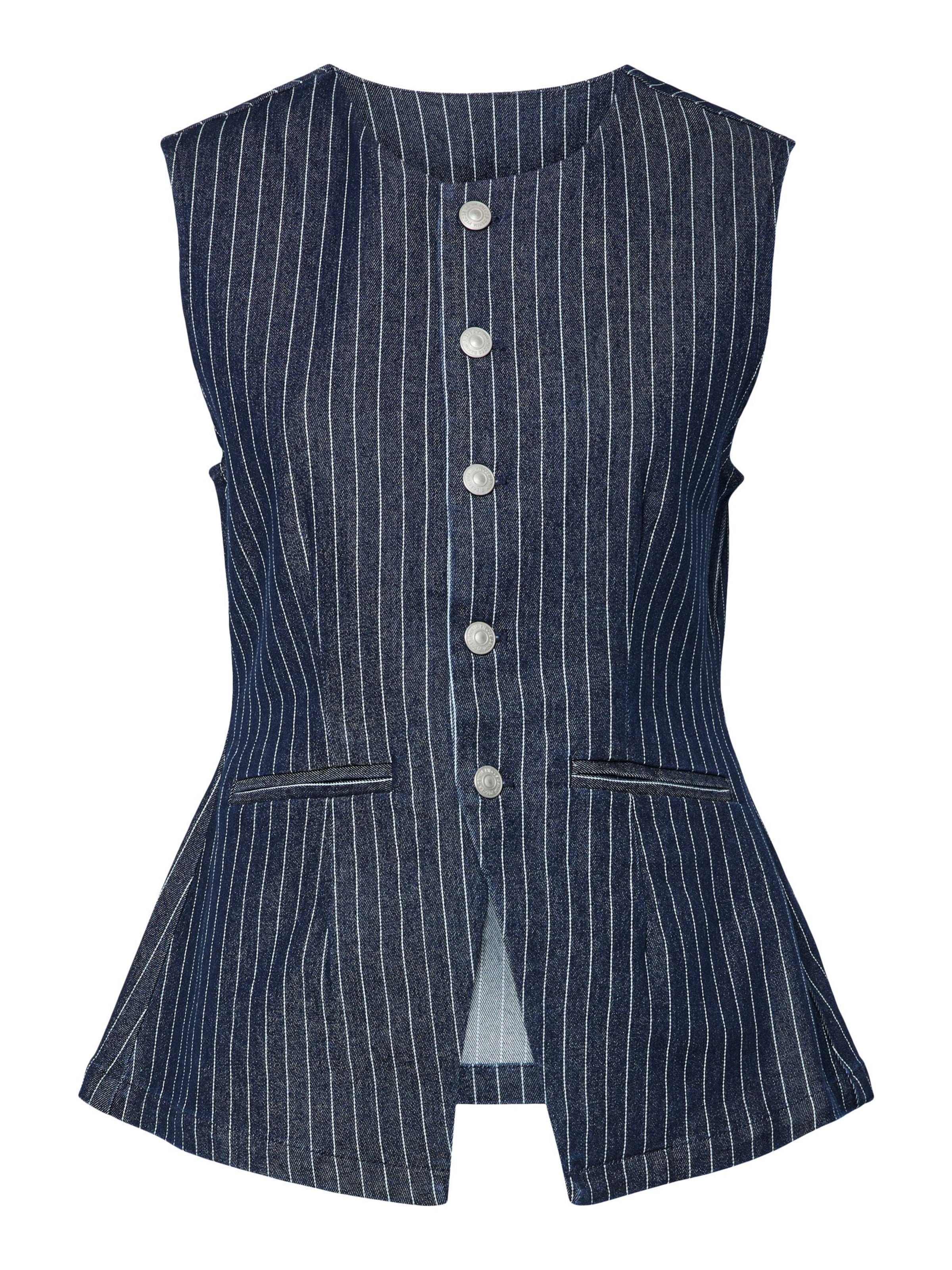 Gilet 'PCROSE LANGER' PIECES di colore navy / bianco, Visualizzazione prodotti