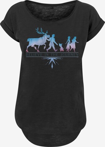 F4NT4STIC Shirt 'Disney Frozen 2 Believe In The Journey' in Black: front