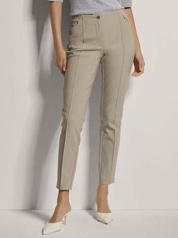 Coupe slim Pantalon MADELEINE en beige : devant