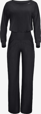 Tuta jumpsuit ' JS101LSC ' di Winshape in nero: frontale