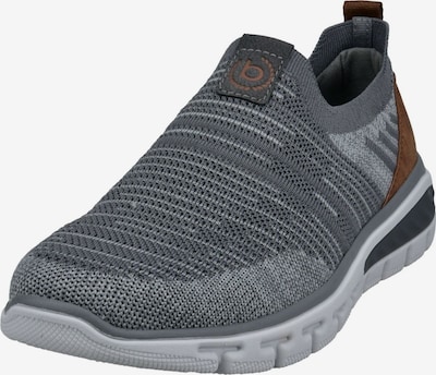 bugatti Slip on en marron / gris / gris foncé / gris chiné, Vue avec produit