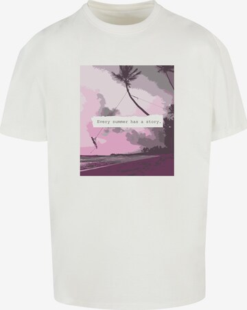 Merchcode Shirt 'Summer - Every Summer Has A Story' in White: front