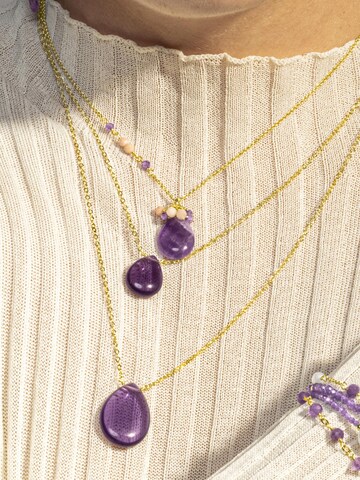 Luxenter Necklace 'Abelia' in Purple
