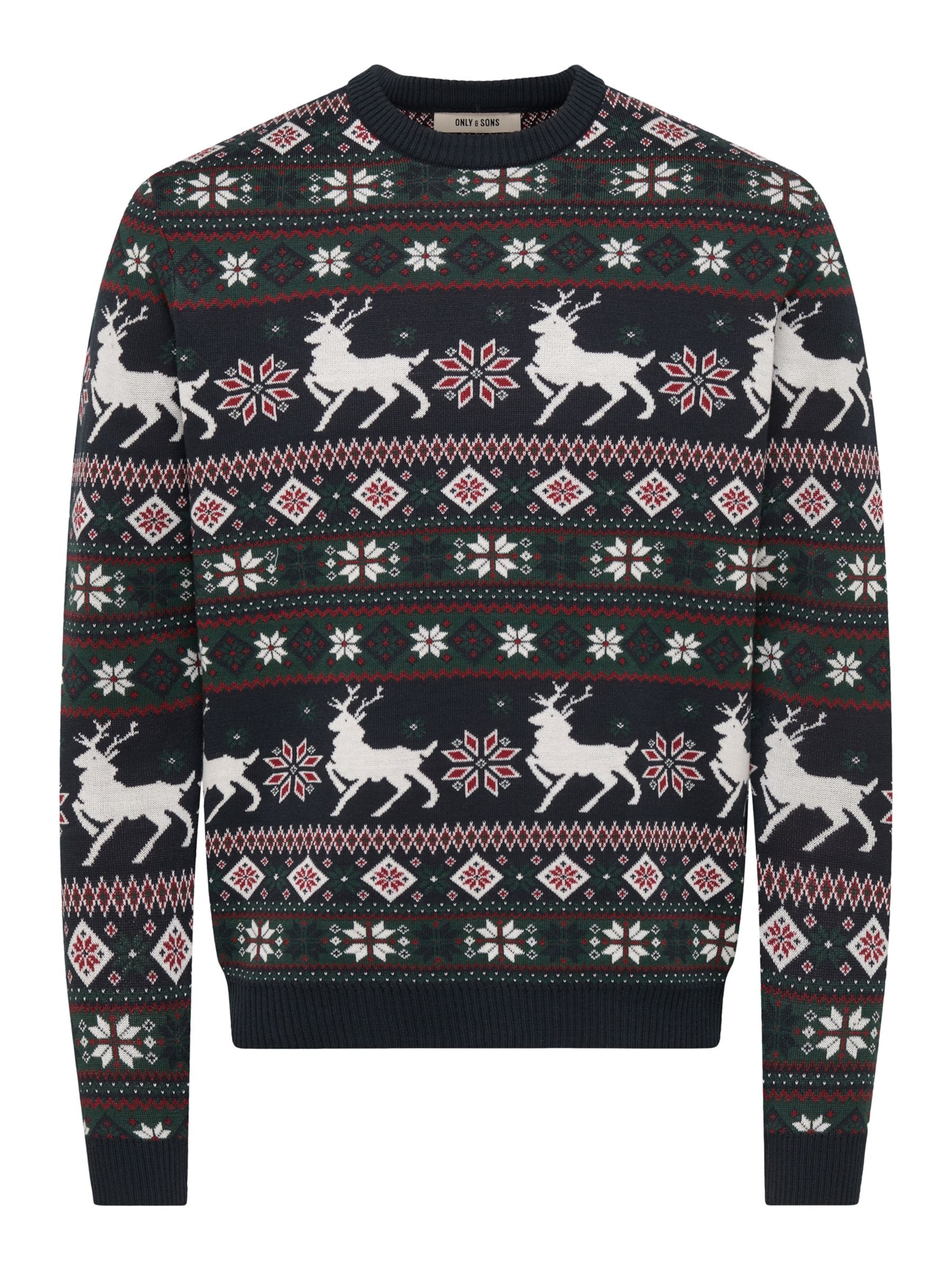 Only & Sons Trui 'ONSX-Mas' in Gemengde kleuren: voorkant