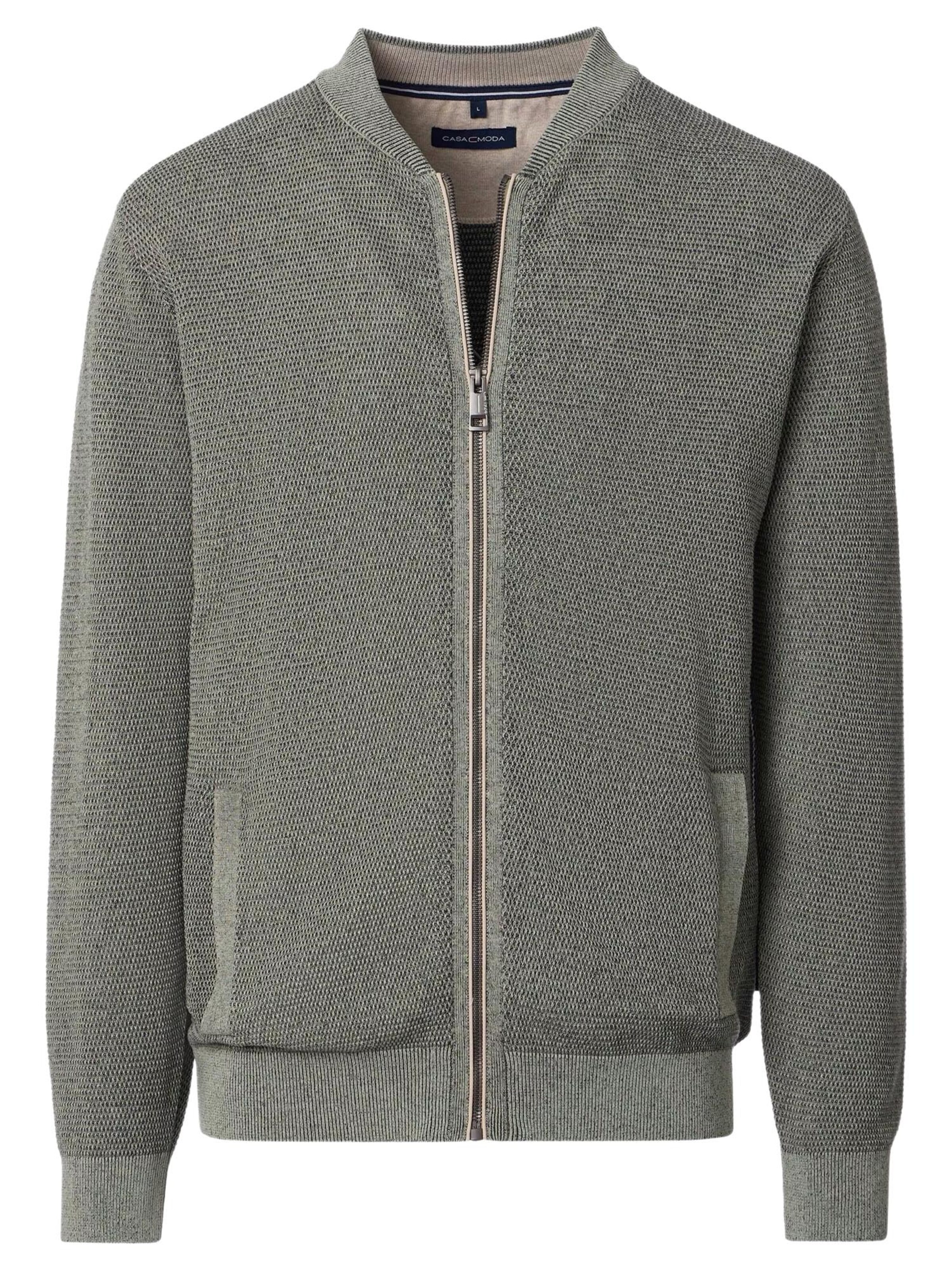 CASAMODA Strickjacke 'Basic'‌‌‌‌‌‌‌ in Grau: Vorderseite