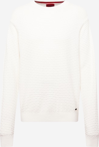 HUGO Red Sweater 'Sonderson' in White: front