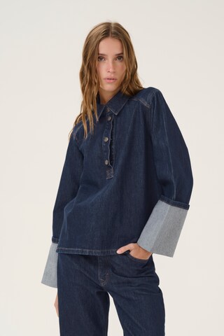 My Essential Wardrobe Bluse in Blau: Vorderseite