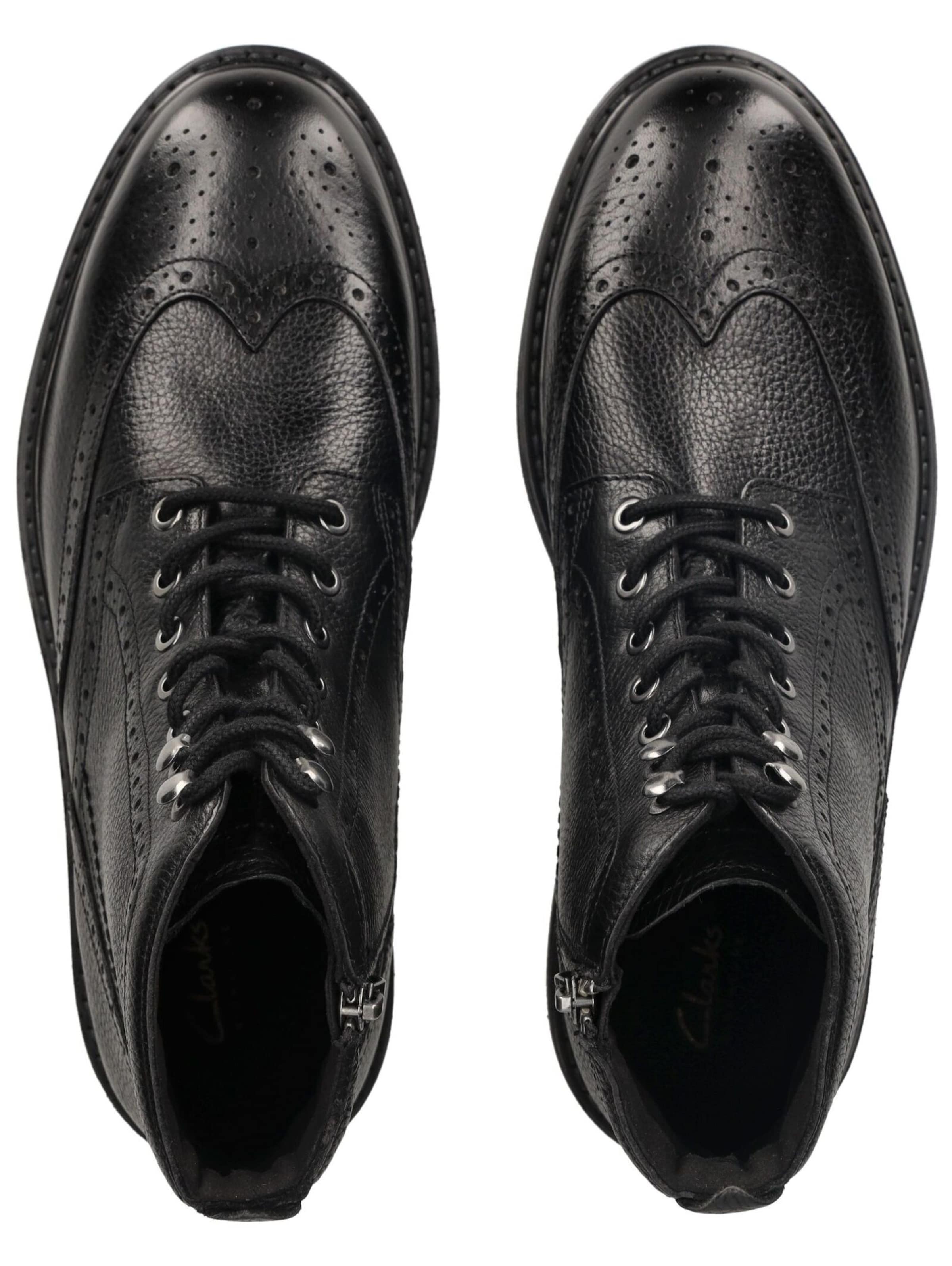 CLARKS Veterboots 'Newford' in Zwart