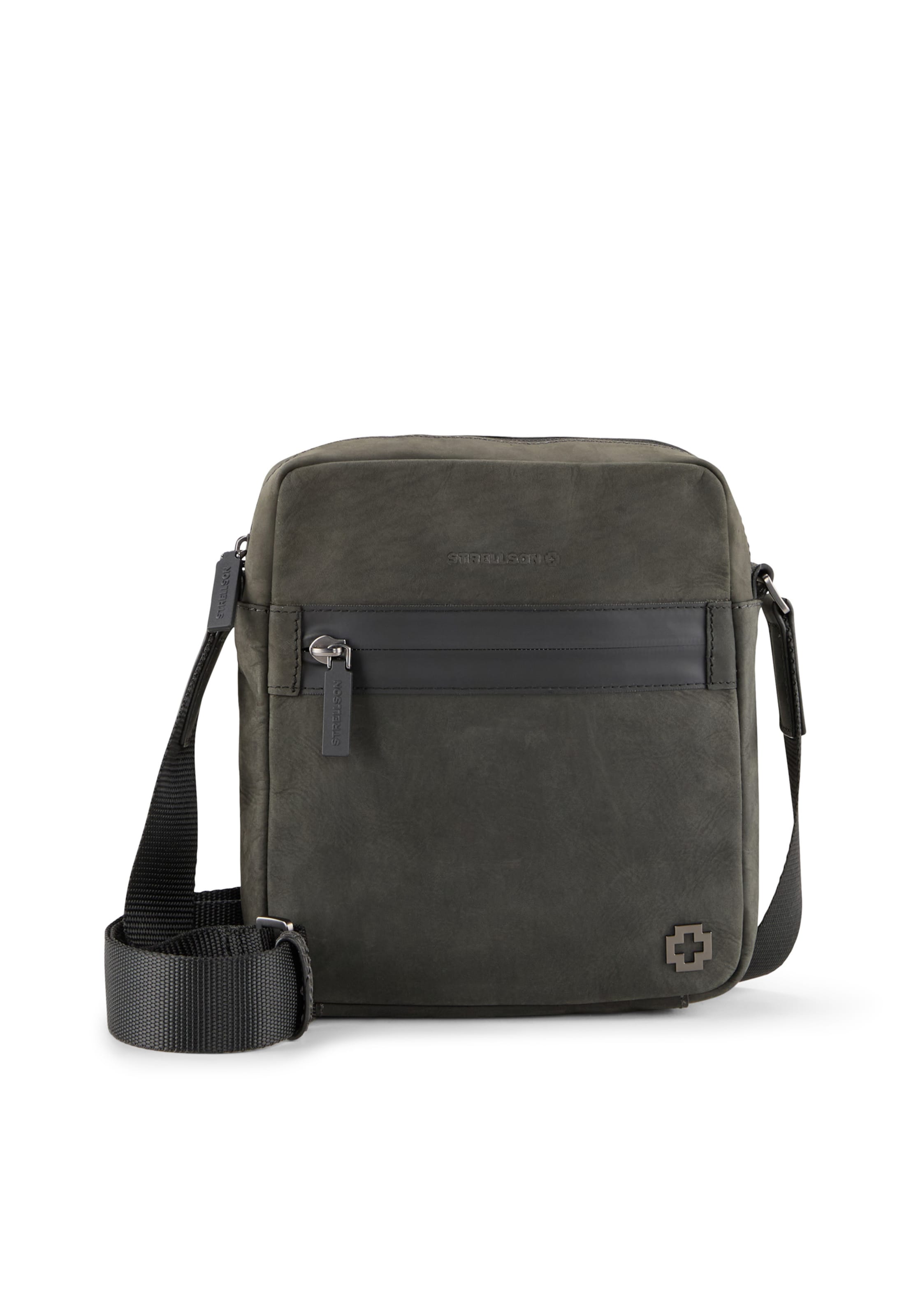 STRELLSON - Mala de ombro 'Bow Road Barney' em cinzento: frente