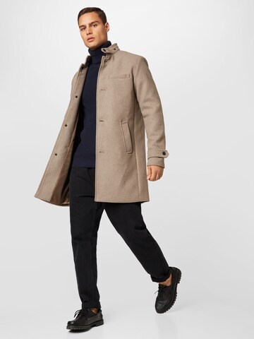 JACK & JONES Overgangsfrakke 'MELTON' i beige