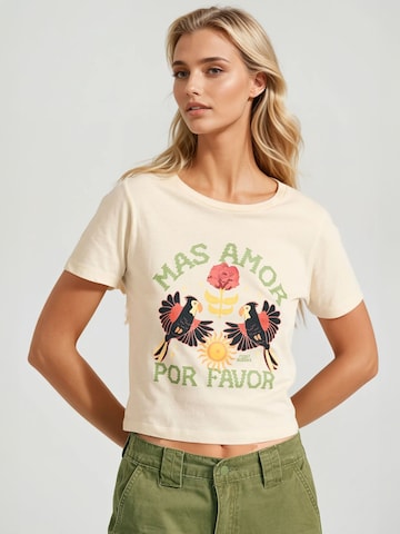 T-shirt Funky Buddha en beige : devant