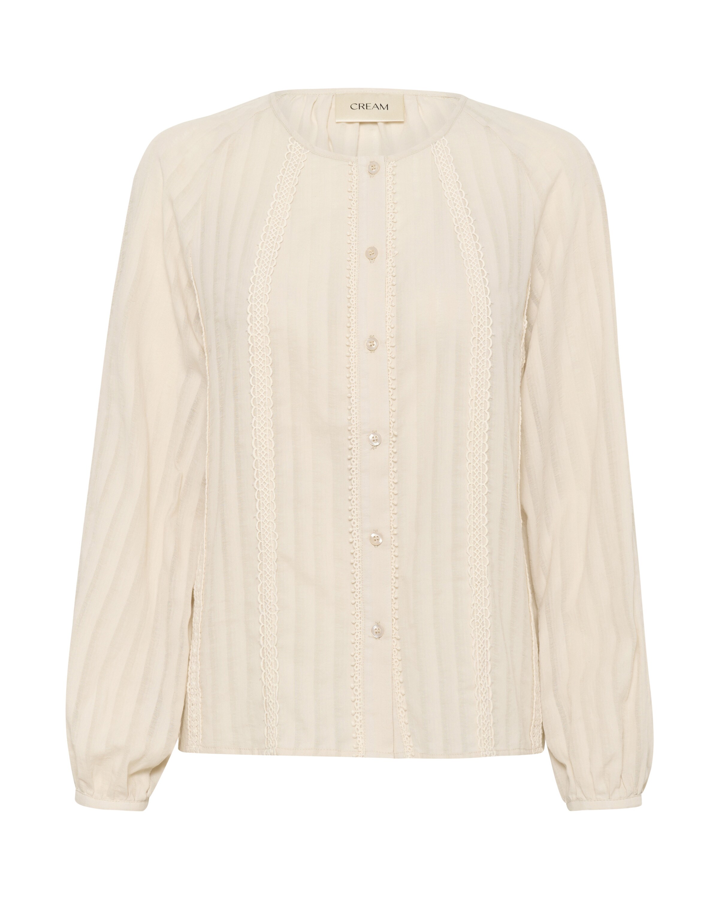 Cream Bluse in Beige: Vorderseite