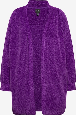 Cardigan Ulla Popken en violet : devant