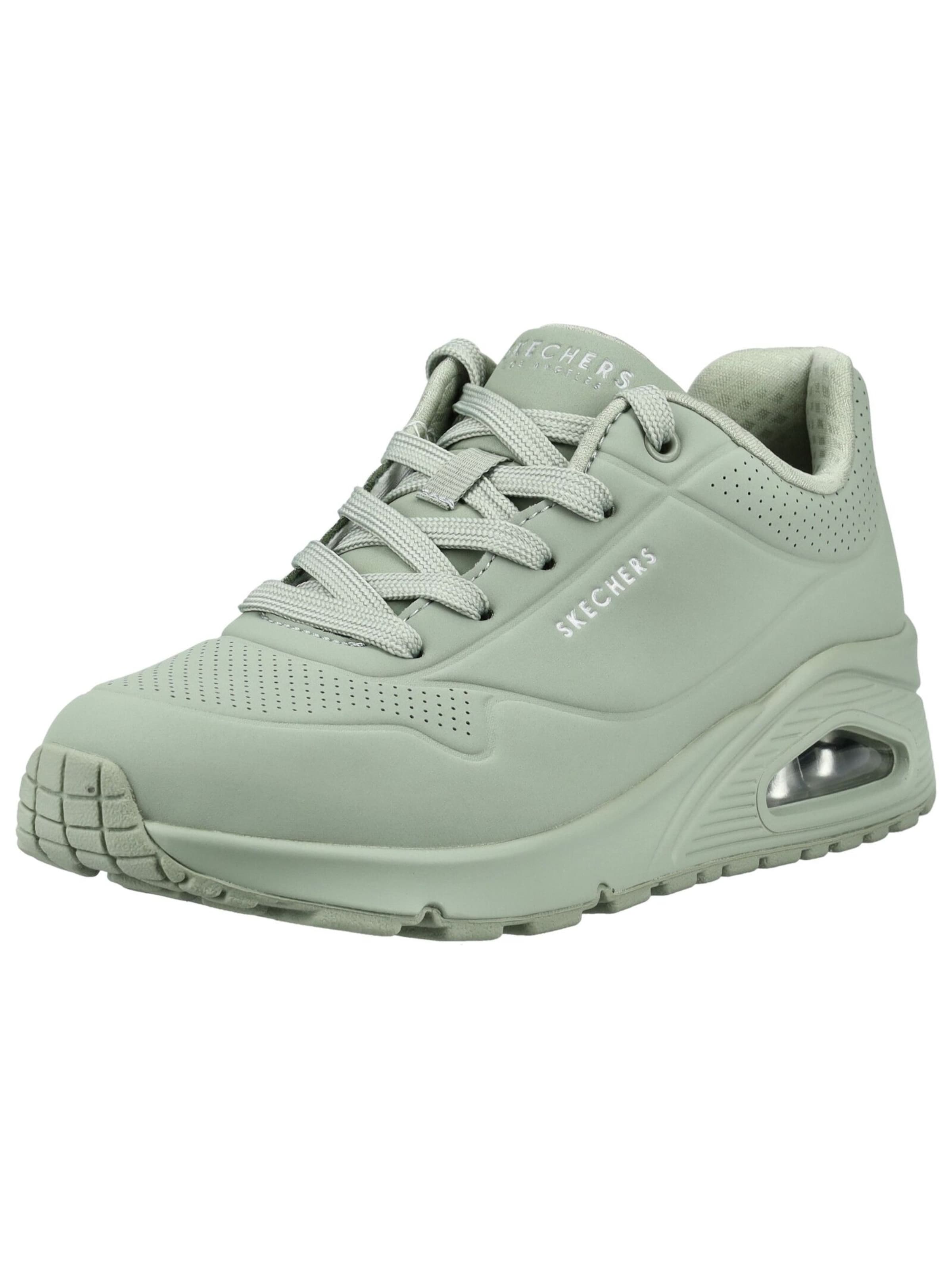 Baskets basses SKECHERS en vert : devant