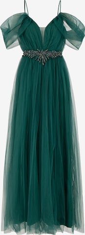 Prestije Evening Dress in Green: front
