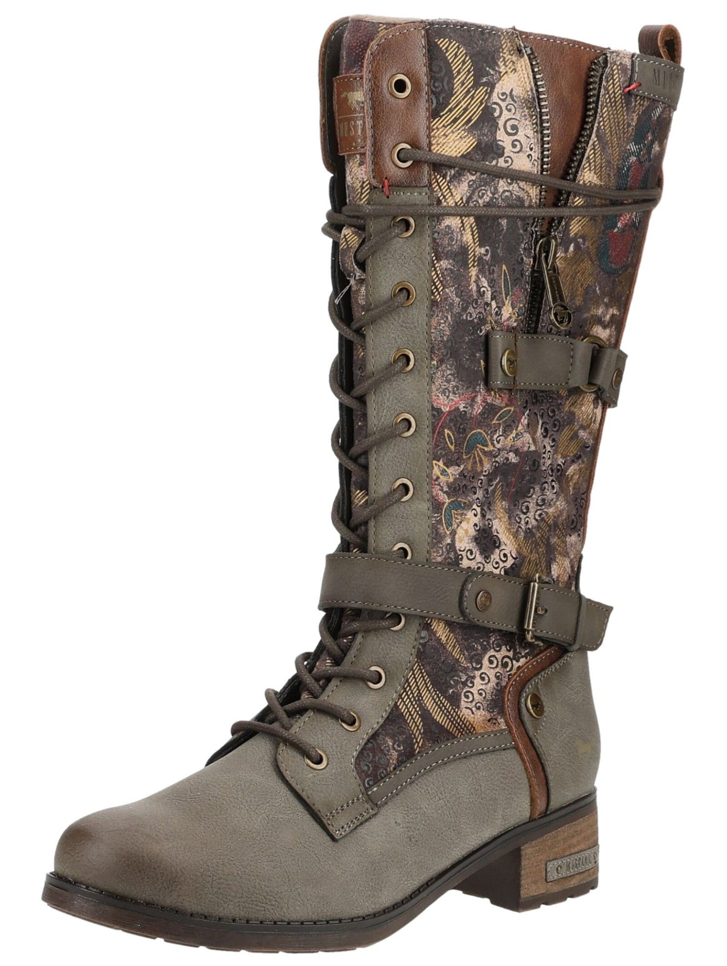 Bottes à lacets MUSTANG en vert : devant