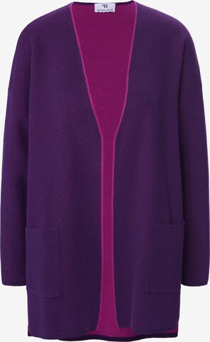 Peter Hahn Knit Cardigan in Purple: front