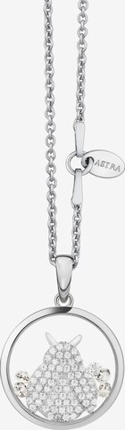 Astra Necklace 'LUCKY LADY' in Silver: front