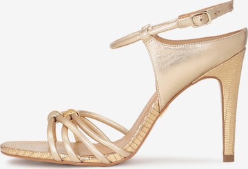 Kazar Strap Sandals in Gold: front