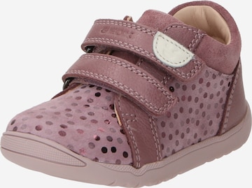 GEOX Lära-gå-sko i rosa: framsida