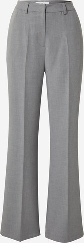 ABOUT YOU x Iconic by Tatiana Kucharova Loose fit Trousers with creases 'Madlen' in Grey: front