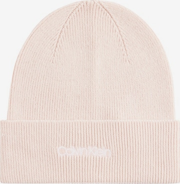 Calvin Klein Beanie in Pink: front