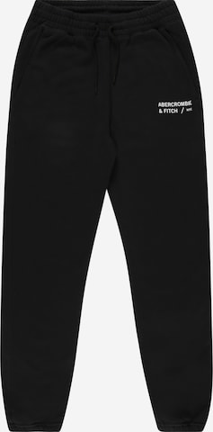 Abercrombie & Fitch Tapered Trousers in Black: front