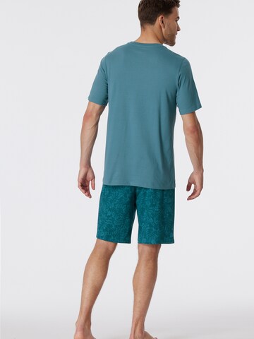 SCHIESSER Short Pajamas 'Casual Essentials' in Blue