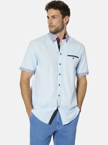 BABISTA Regular fit Button Up Shirt 'Florevetto' in Blue: front