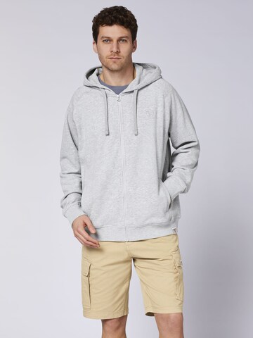 CHIEMSEE Zip-Up Hoodie in Grey: front