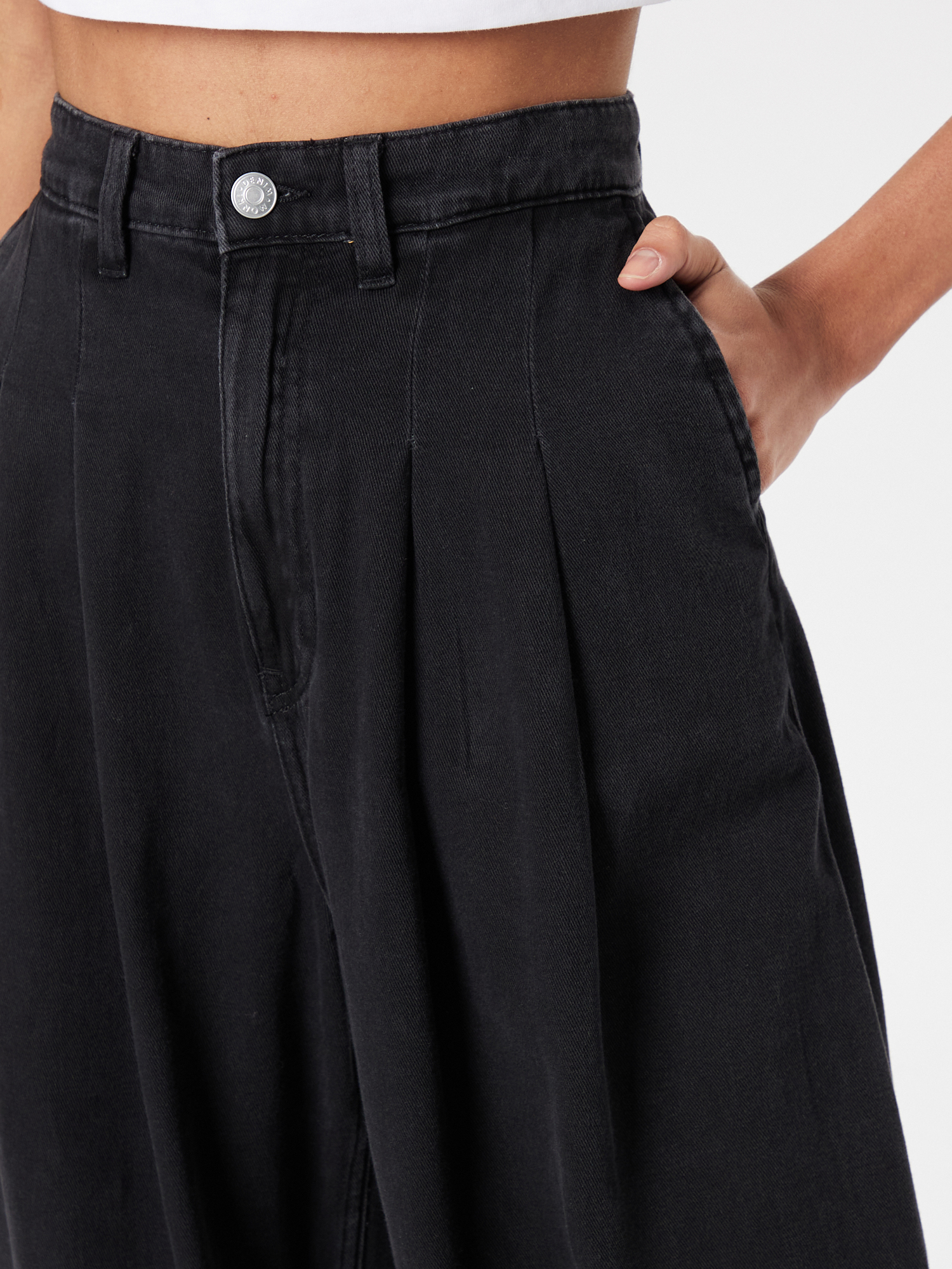 Abbigliamento Donna Monki Jeans con pieghe Nani in Nero 